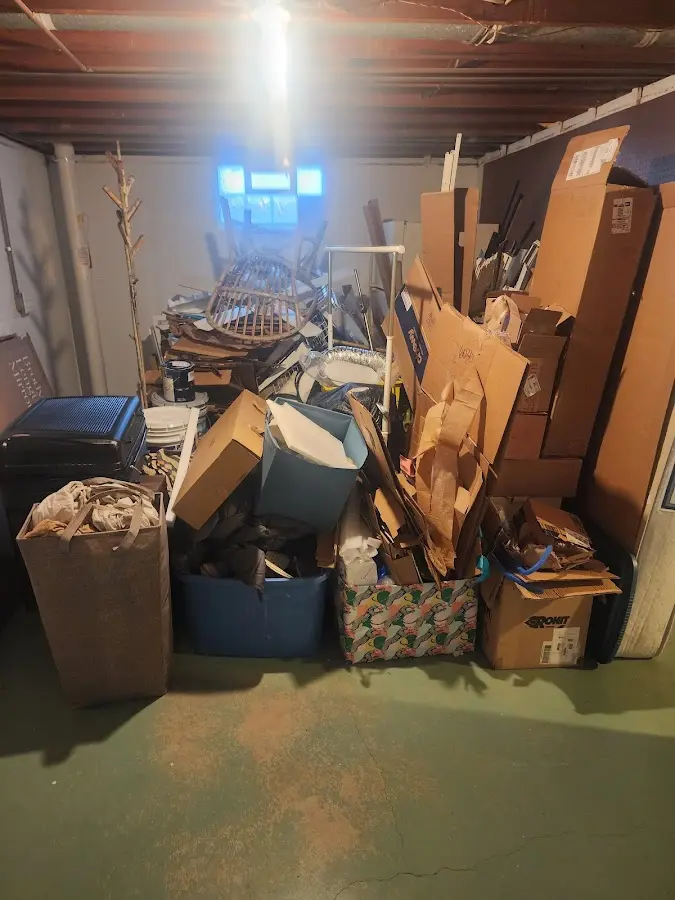 Roll-off dumpster container at job site for 4 Yard Dumpster Rental in Glencoe